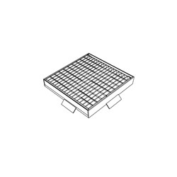 Galvanised Hinged Grate And Standard Frame 750 X 520