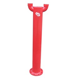 Hydrant Riser Dual Head Vertical Inlet Red 150