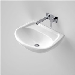 Caroma Caravelle Wall Basin 550mm 1 Taphole White 639050W