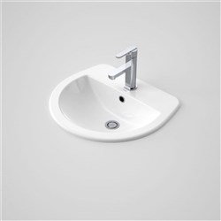 Caroma Cosmo Vanity Basin 1 Taphole With Overflow White 893315W