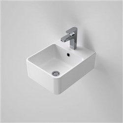 Caroma Cube Wall Basin 320mm 1 Taphole With Overflow White 683515W