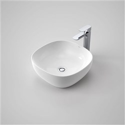 Caroma Tribute Curved Square Above Counter Basin 400mm No Taphole White 874800W