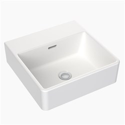 Clark Square Wall Basin 400mm No Taphole White CL40007.W0