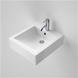 Caroma Liano Wall Basin 1 Taphole With Overflow White 649315W (Runout)