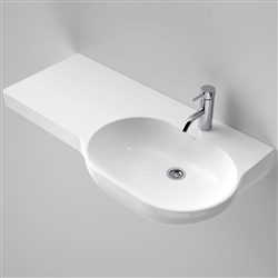 Caroma Opal Wall Basin Right Hand Shelf 920mm 3 Taphole White 632330W OBS