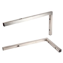Pair Brackets To Suit Large Stainless Steel Wall Basin