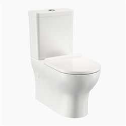 Clark Round Back To Wall Back Entry Toilet Suite With Soft Close Seat White CL30010.W4S