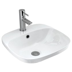 Seima Pacto 420 Above Counter Basin 1 Taphole With Overflow (No P&W) White 191084