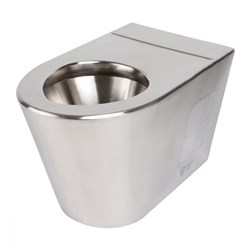 Stainless Steel Wall Face P Trap Toilet Pan