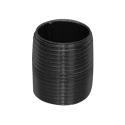 Black Steel Nipple Hex 20mm BSP