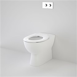 Caroma Leda Care Invisi II Wall Face Toilet Suite With Single Flap Seat White 719105W