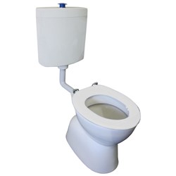 Johnson Suisse Select Assist Connector Toilet Suite With Single Flap Seat White J2031.RG21016SNW