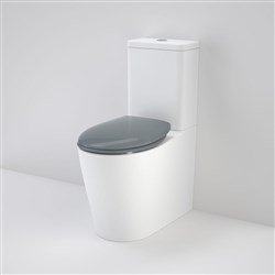 Caroma Care 660 Cleanflush Wall Faced Back Entry Toilet Suite With Double Flap Seat Anthracite Grey 846910AG