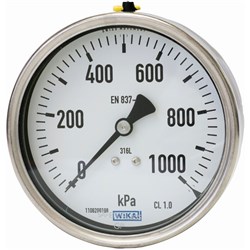 Pressure Gauge Liquid 1000KPA Rear 100X3/8MI 25RE100SC100