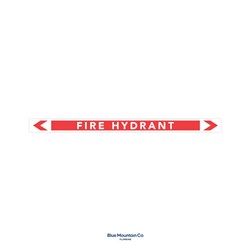Pkt 10 Pipe Labels Fire Hydrant 400X25