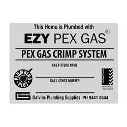 Ezipex Crimp Gas Compliance Badge Metal