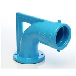 Ductile Iron High Pressure Blue PVC Bend 100mm x 90<