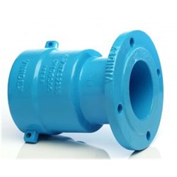 Ductile Iron High Pressure Blue PVC Tee Socket x Flange 100mm