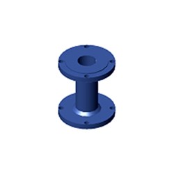 Ductile Iron High Pressure Blue PVC Flange Spigot Piece 200mm