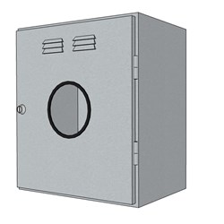 Galv Gas Meter Box W/- Window & Lock 11L/W
