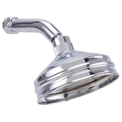 Ball Joint A/S Shower Rose & Arm W/ Plate 100mm Chrome