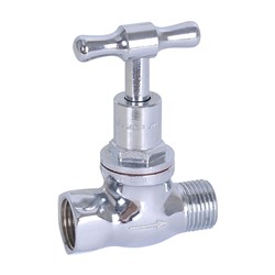 15mm Chrome Plated T Head M&F Stop Tap