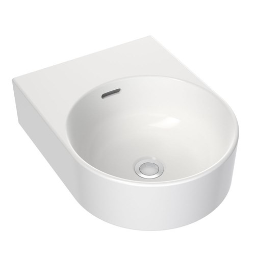 Clark Round Wall Basin 350mm No Taphole With Overflow White CL40002.W0 (Runout)