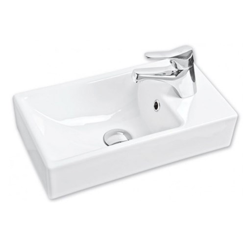 Argent Mode Hand Wall Basin 460mm 1 Taphole White FC10MUL01