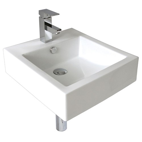 Seima Kyra 010 Above Mount / Wall Basin 443mm 1 Taphole With Overflow (No P&W) White 191437