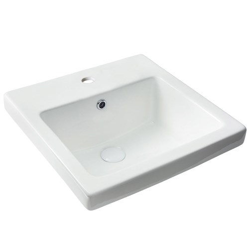Seima Kyra 017 Above Counter Basin 430mm 1 Taphole With Overflow (No P&W) White191447