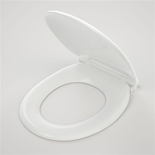 Caroma Caravelle Commercial Double Flap Toilet Seat With Blind Fixing White 254006W