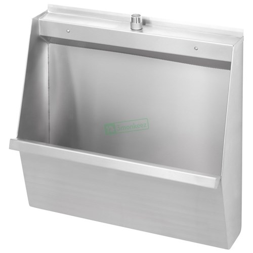 Stainless Steel Wall Hung Urinal Top Inlet Include Kit 900mm