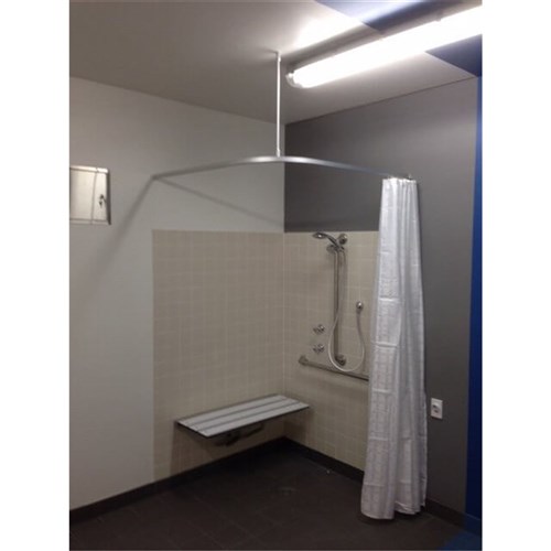 Shower Curtain Rail And Curtain 1200 X 1200
