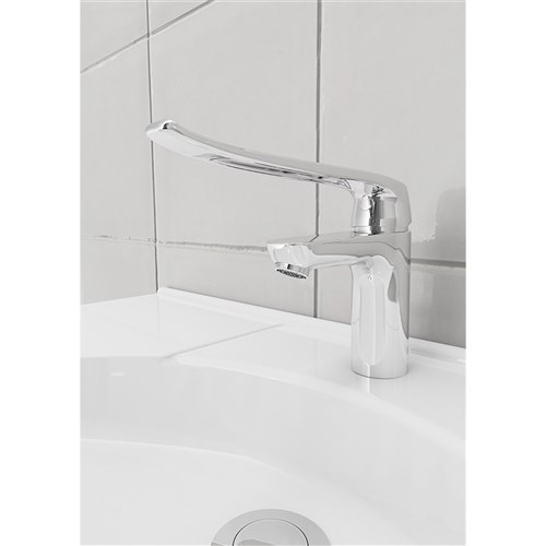 Enware Oras Safira Care Basin Mixer With Red And Blue Indicator SAF606-RB