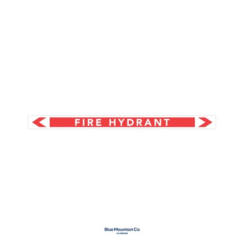 Pkt 10 Pipe Labels Fire Hydrant 400X25