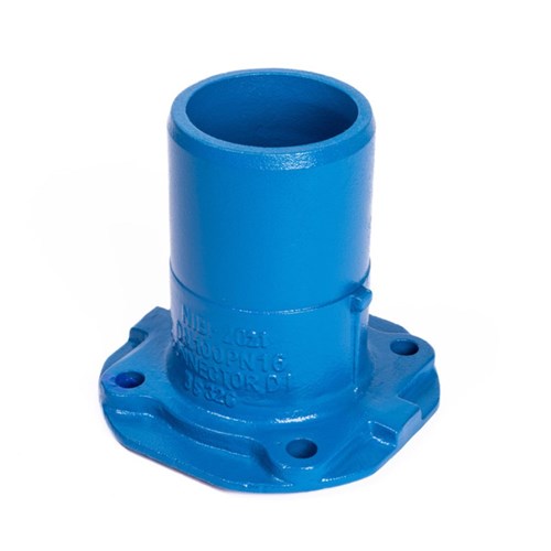 Ductile Iron High Pressure Blue PVC Flange Spigot Piece 100mm