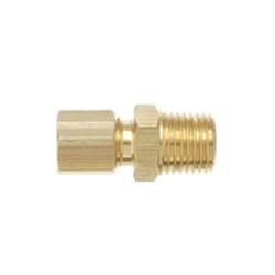 Brass STD Comp Union 5/16C X 1/4MI #01003-0504