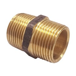 Brass Hex Nipple 25mm