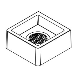 Concrete Down Pipe Flat Back Sump Box With 150mm Grate Outlet