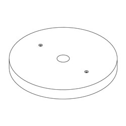 Concrete Base 1700X150mm Round With Drain Hole 150mm