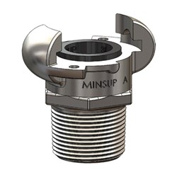 Alloy Minsup Type A Male Coupling 25mm