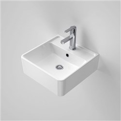 Caroma Carboni II Wall Basin 1 Taphole With Overflow White 865715W