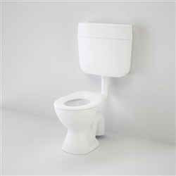 Caroma Junior 100 Connector Bottom Inlet S Trap Toilet Suite With Single Flap Seat White 984241W