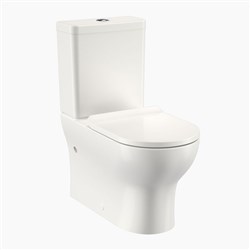 Clark Round Back To Wall Bottom Entry Toilet Suite With Soft Close Seat White CL30009.W4S