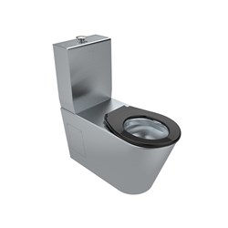 Britex Centurion Accesible S Trap Toilet Suite with Black Seat PTSDCS