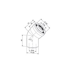 Bosch Optiflo Flue Elbows (2) 45< 7736995071