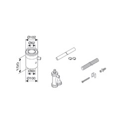 Bosch Optiflo Vert Flue Cond Trap 7736995089