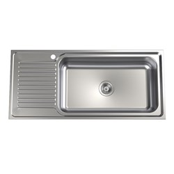 Clark Punch Mega Right Hand Bowl Sink 1100mm 1 Taphole PU1211.1R