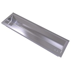 Stainless Steel Ablution Trough 1200mm Right Hand Outlet With Brackets