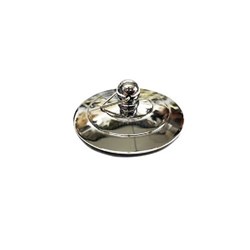 Chrome Plated/Rubber Flat Stopper Plug 40mm